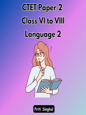 cover image of CTET Paper 2 Class VI to VIII Language 2